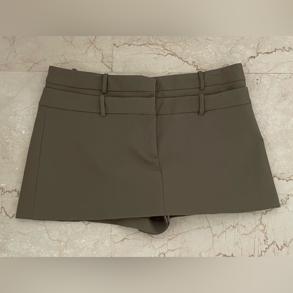 ZARA Skort Double Belted With Clip Closure Short